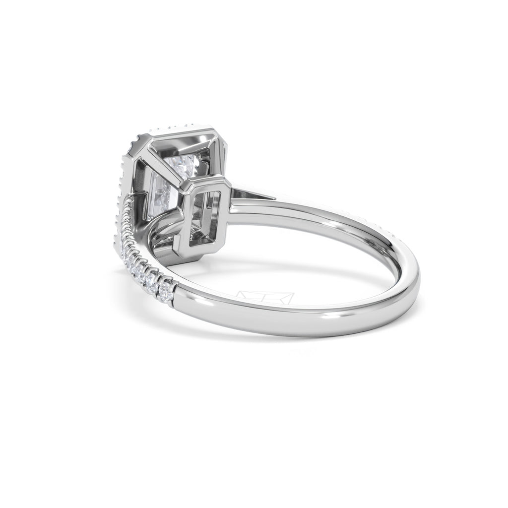 Annabelle Lab Diamond Halo Engagement Ring in Platinum 2.15ct F/VS1