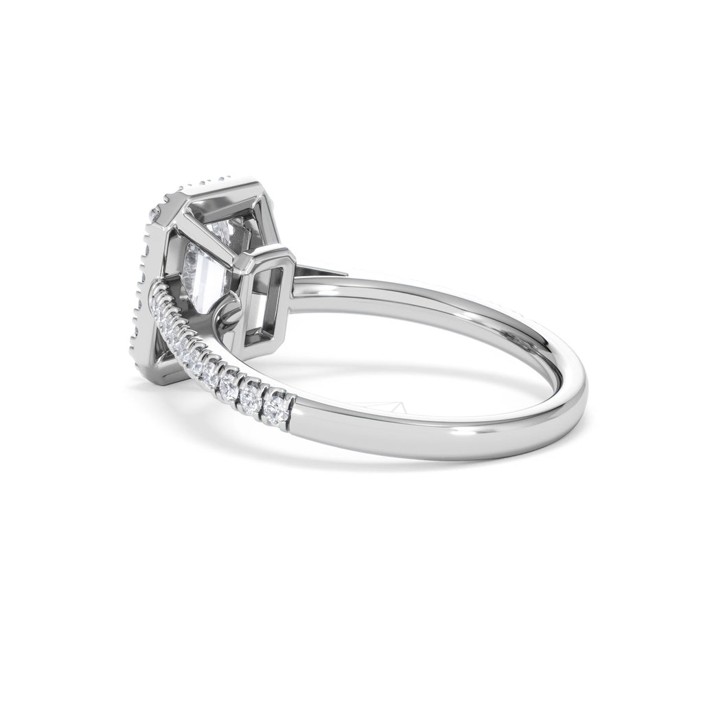 Annabelle Lab Diamond Halo Engagement Ring in Platinum 2.15ct F/VS1