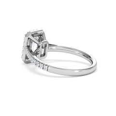 Annabelle Lab Diamond Halo Engagement Ring in Platinum 2.15ct F/VS1