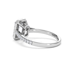 Annabelle Lab Diamond Halo Engagement Ring in Platinum 2.15ct F/VS1