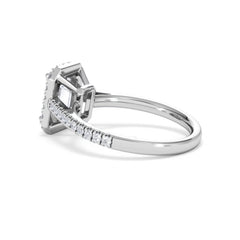 Annabelle Lab Diamond Halo Engagement Ring in Platinum 2.15ct F/VS1