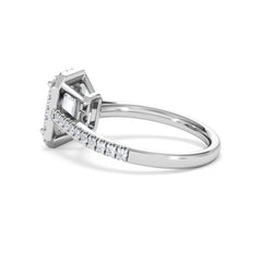 Annabelle Lab Diamond Halo Engagement Ring in Platinum 2.15ct F/VS1