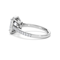 Annabelle Lab Diamond Halo Engagement Ring in Platinum 2.15ct F/VS1