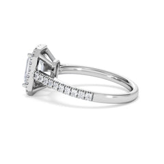 Annabelle Lab Diamond Halo Engagement Ring in Platinum 2.15ct F/VS1