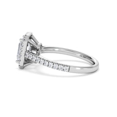 Annabelle Lab Diamond Halo Engagement Ring in Platinum 2.15ct F/VS1