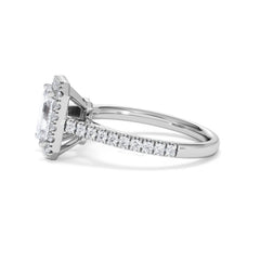 Annabelle Lab Diamond Halo Engagement Ring in Platinum 2.15ct F/VS1