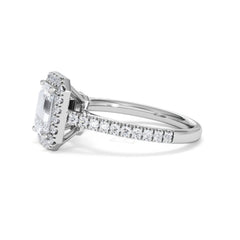 Annabelle Lab Diamond Halo Engagement Ring in Platinum 2.15ct F/VS1