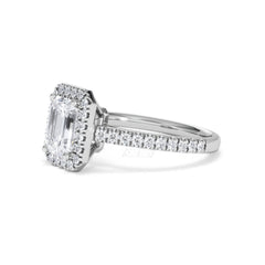 Annabelle Lab Diamond Halo Engagement Ring in Platinum 2.15ct F/VS1