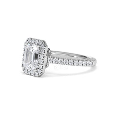 Annabelle Lab Diamond Halo Engagement Ring in Platinum 2.15ct F/VS1