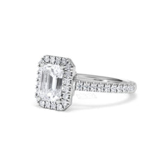 Annabelle Lab Diamond Halo Engagement Ring in Platinum 2.15ct F/VS1