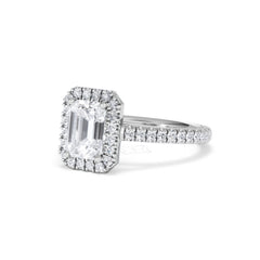 Annabelle Lab Diamond Halo Engagement Ring in Platinum 2.15ct F/VS1