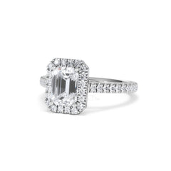 Annabelle Lab Diamond Halo Engagement Ring in Platinum 2.15ct F/VS1