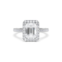 Annabelle Lab Diamond Halo Engagement Ring in Platinum 2.75ct F/VS1