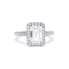 Annabelle Lab Diamond Halo Engagement Ring in Platinum 2.75ct F/VS1