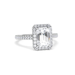 Annabelle Lab Diamond Halo Engagement Ring in Platinum 2.75ct F/VS1
