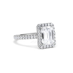 Annabelle Lab Diamond Halo Engagement Ring in Platinum 2.75ct F/VS1