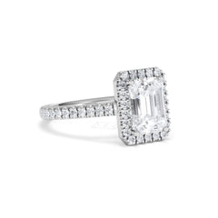Annabelle Lab Diamond Halo Engagement Ring 18K White Gold 2.75ct F/VS1