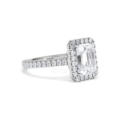 Annabelle Lab Diamond Halo Engagement Ring 18K White Gold 2.75ct F/VS1