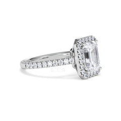 Annabelle Lab Diamond Halo Engagement Ring 18K White Gold 2.75ct F/VS1