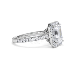 Annabelle Lab Diamond Halo Engagement Ring 18K White Gold 2.75ct F/VS1