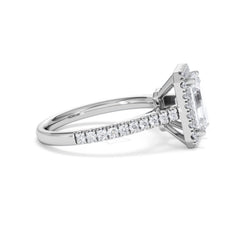 Annabelle Lab Diamond Halo Engagement Ring 18K White Gold 2.75ct F/VS1