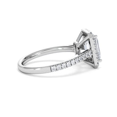 Annabelle Lab Diamond Halo Engagement Ring 18K White Gold 2.75ct F/VS1