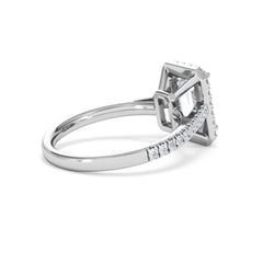 Annabelle Lab Diamond Halo Engagement Ring 18K White Gold 2.75ct F/VS1