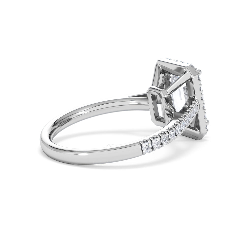 Annabelle Lab Diamond Halo Engagement Ring in Platinum 2.75ct F/VS1