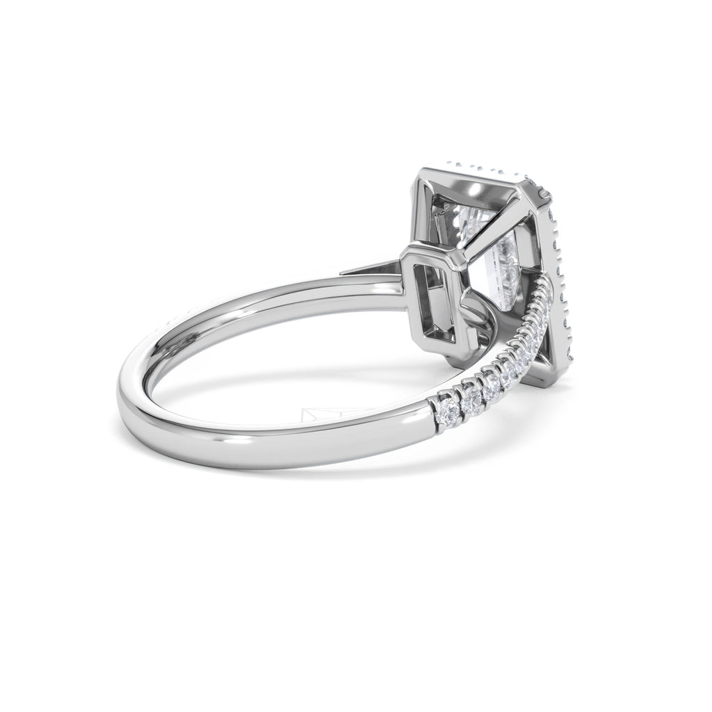 Annabelle Lab Diamond Halo Engagement Ring in Platinum 2.75ct F/VS1
