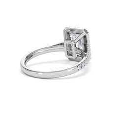 Annabelle Lab Diamond Halo Engagement Ring in Platinum 2.75ct F/VS1