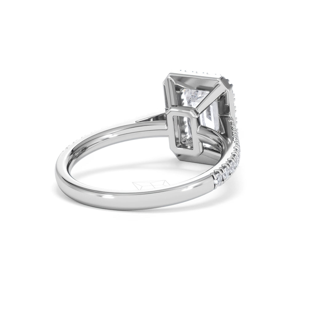 Annabelle Lab Diamond Halo Engagement Ring in Platinum 2.75ct F/VS1