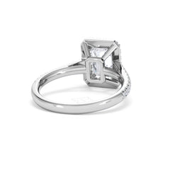 Annabelle Lab Diamond Halo Engagement Ring 18K White Gold 2.75ct F/VS1