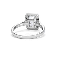 Annabelle Lab Diamond Halo Engagement Ring 18K White Gold 2.75ct F/VS1