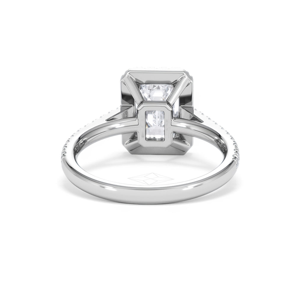 Annabelle Lab Diamond Halo Engagement Ring in Platinum 2.75ct F/VS1