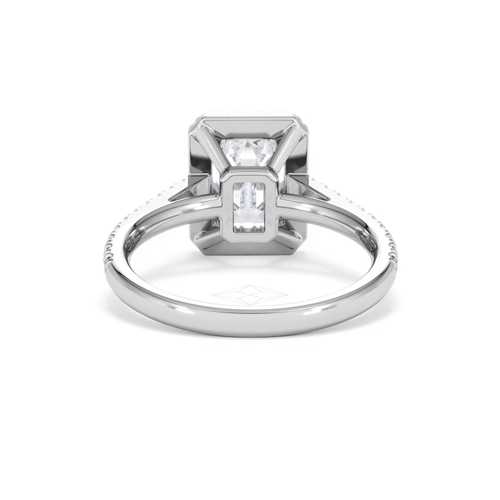 Annabelle Lab Diamond Halo Engagement Ring 18K White Gold 2.75ct F/VS1