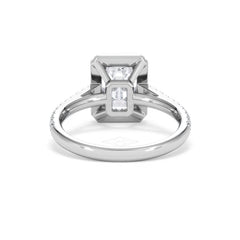 Annabelle Lab Diamond Halo Engagement Ring 18K White Gold 2.75ct F/VS1