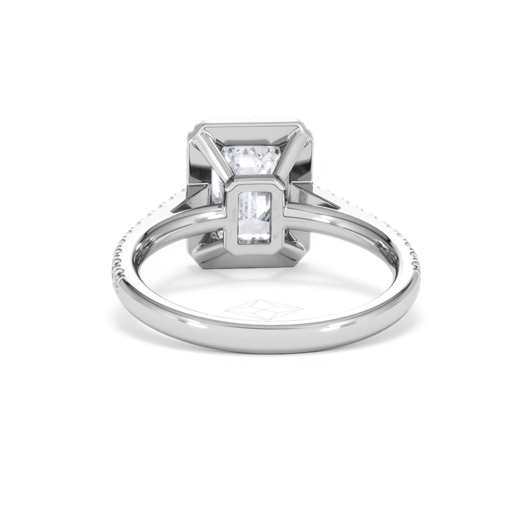 Annabelle Lab Diamond Halo Engagement Ring 18K White Gold 2.75ct F/VS1