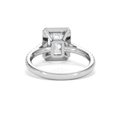 Annabelle Lab Diamond Halo Engagement Ring 18K White Gold 2.75ct F/VS1