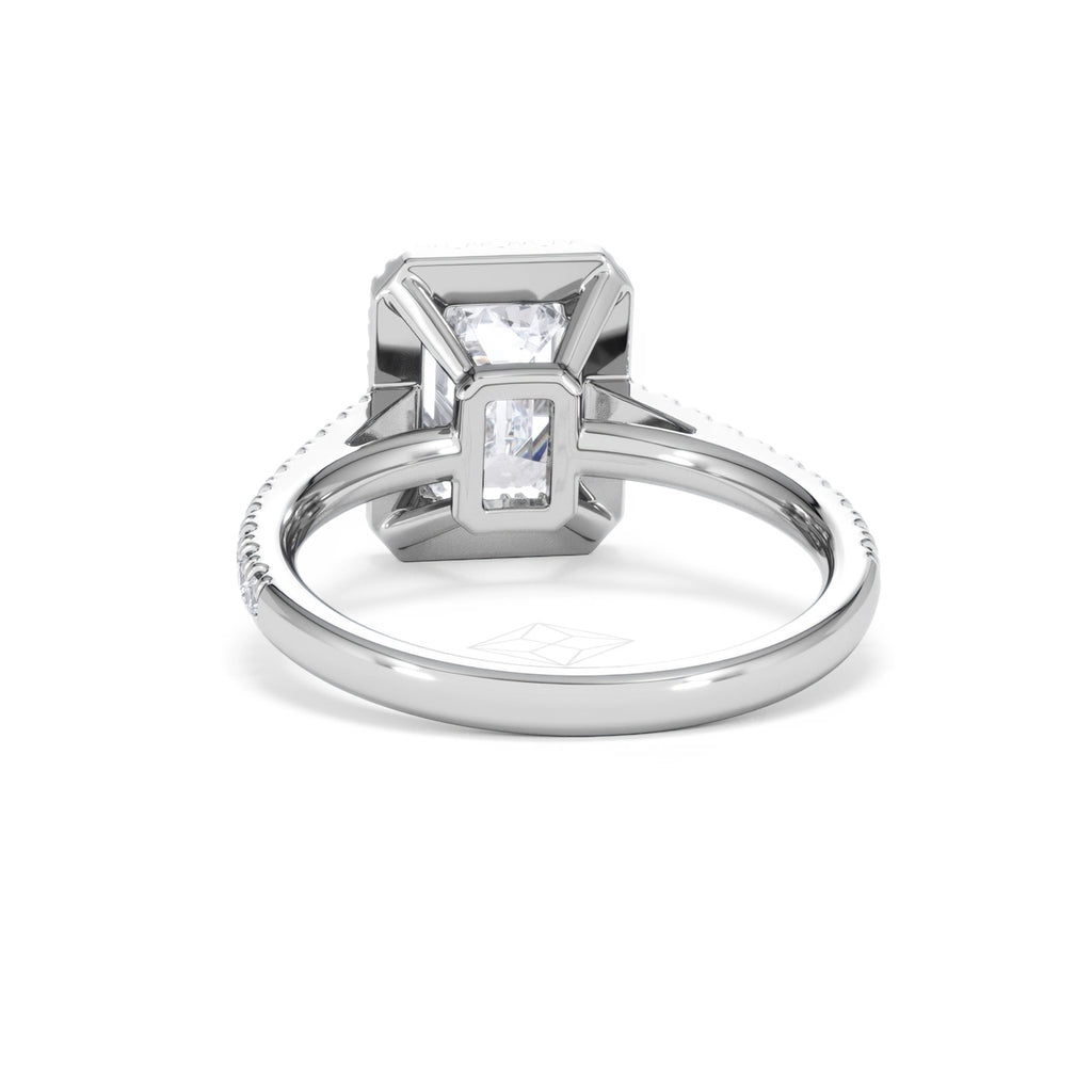 Annabelle Lab Diamond Halo Engagement Ring in Platinum 2.75ct F/VS1