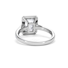 Annabelle Lab Diamond Halo Engagement Ring 18K White Gold 2.75ct F/VS1