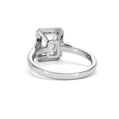 Annabelle Lab Diamond Halo Engagement Ring 18K White Gold 2.75ct F/VS1