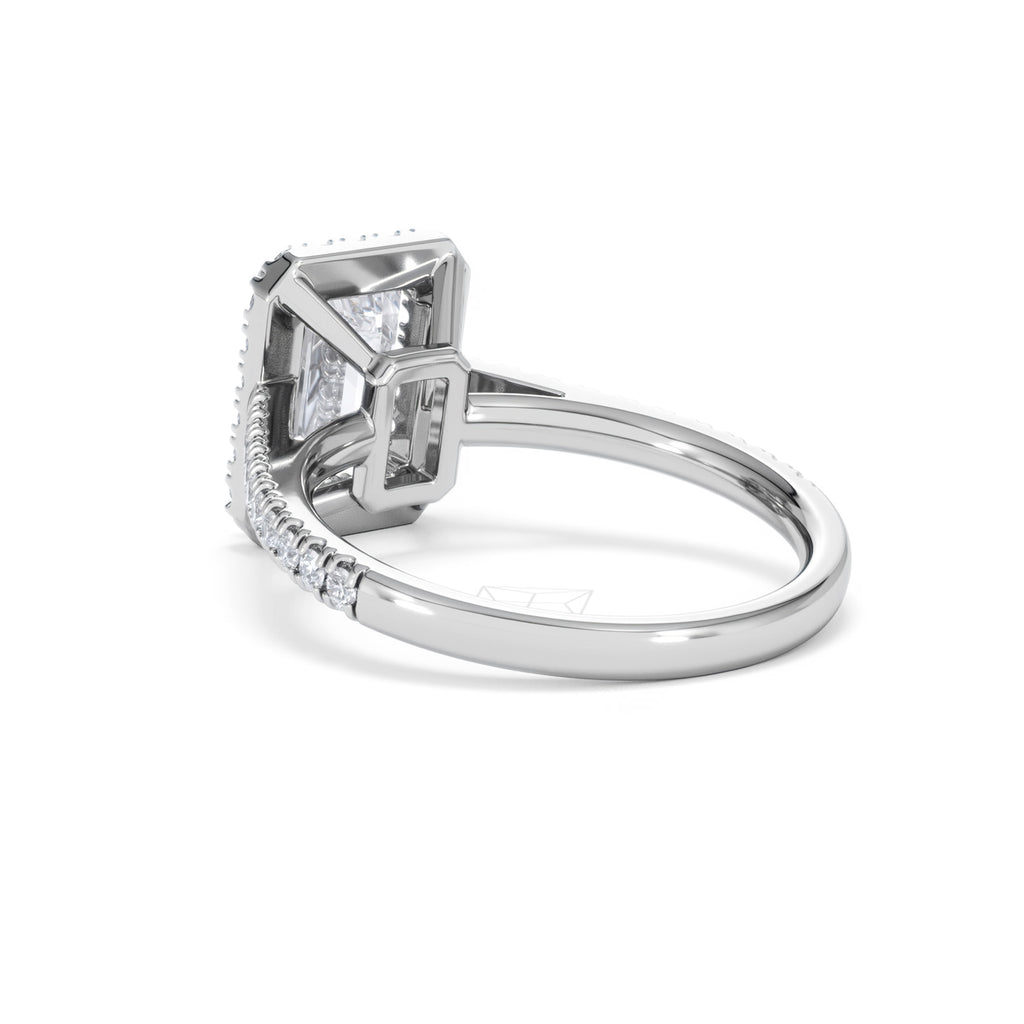 Annabelle Lab Diamond Halo Engagement Ring in Platinum 2.75ct F/VS1
