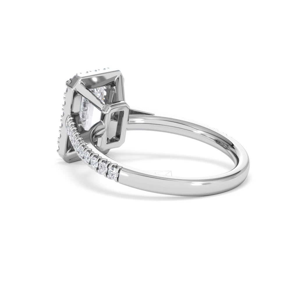 Annabelle Lab Diamond Halo Engagement Ring in Platinum 2.75ct F/VS1
