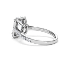 Annabelle Lab Diamond Halo Engagement Ring 18K White Gold 2.75ct F/VS1