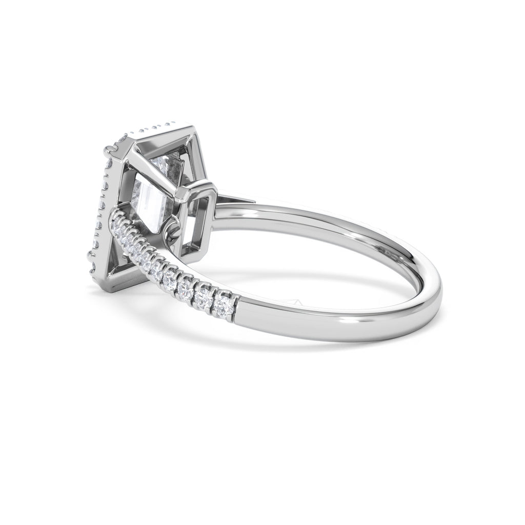 Annabelle Lab Diamond Halo Engagement Ring in Platinum 2.75ct F/VS1