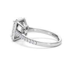 Annabelle Lab Diamond Halo Engagement Ring 18K White Gold 2.75ct F/VS1