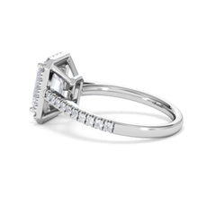 Annabelle Lab Diamond Halo Engagement Ring in Platinum 2.75ct F/VS1