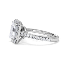 Annabelle Lab Diamond Halo Engagement Ring in Platinum 2.75ct F/VS1