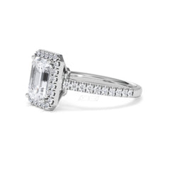 Annabelle Lab Diamond Halo Engagement Ring in Platinum 2.75ct F/VS1