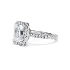 Annabelle Lab Diamond Halo Engagement Ring in Platinum 2.75ct F/VS1
